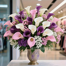 1支 马蹄莲满天星家居客厅插花外贸跨境工程绿化装饰插花厂家批发