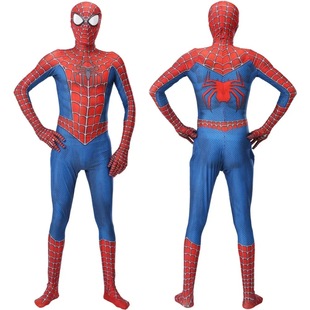 Movie Amazing Spider-Man Cosplay Marvel Superhero Spider-Man Costume Full Body Jumpsuit with Noodles