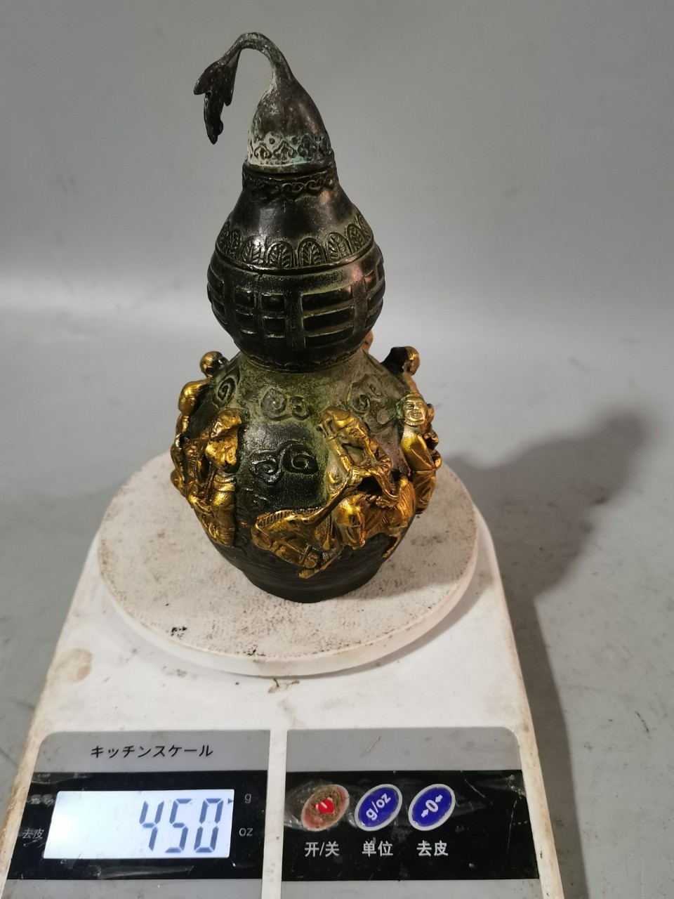 做旧八仙葫芦摆件铜八仙过海鎏金葫芦桌面客厅工艺品摆件可开盖
