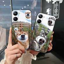 适用OPPO手机壳新款狗卡槽数码防尘散热全包边个性简约放照片猫
