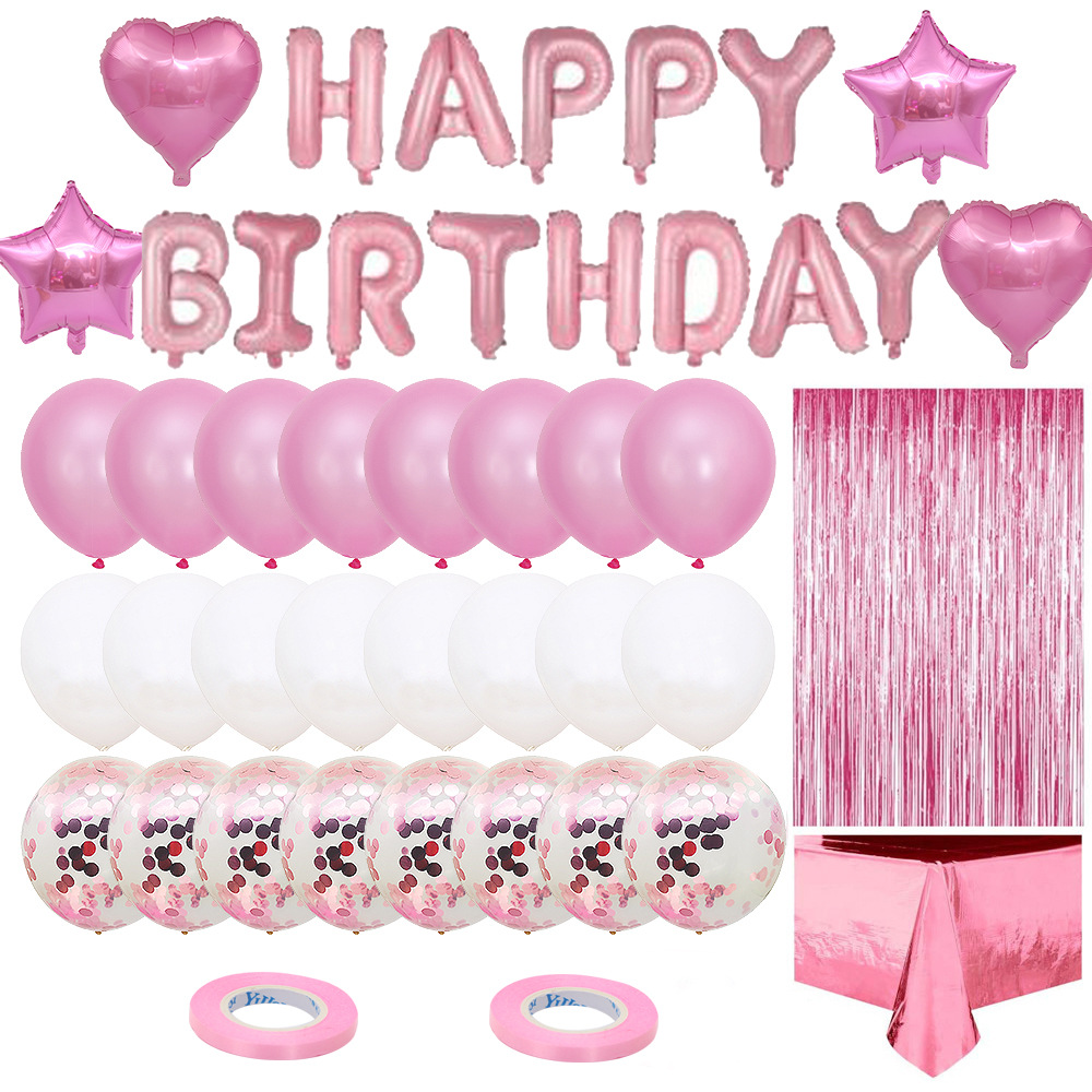 Birthday Cute Sweet Letter Star Aluminum Film Party Festival Balloons display picture 3