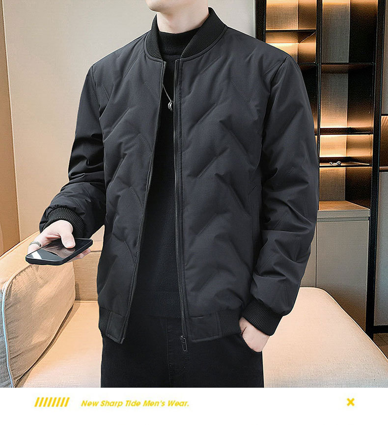 Abrigo de algodón acolchado de invierno de los hombres Nuevo abrigo de los hombres abajo abrigo de algodón acolchado de algodón de moda coreana guapo mapache de invierno Chaqueta de algodón acolchado de los hombres