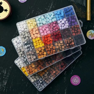 Macaron octagonal jelly transparent 24 color fire paint particles wax hand account DIY wax particles 24 box wax particles