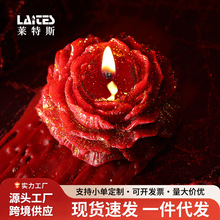 40度低温助兴蜡烛鎏金玫瑰花牡丹蜡烛滴蜡香薰精油不伤肤手工情调