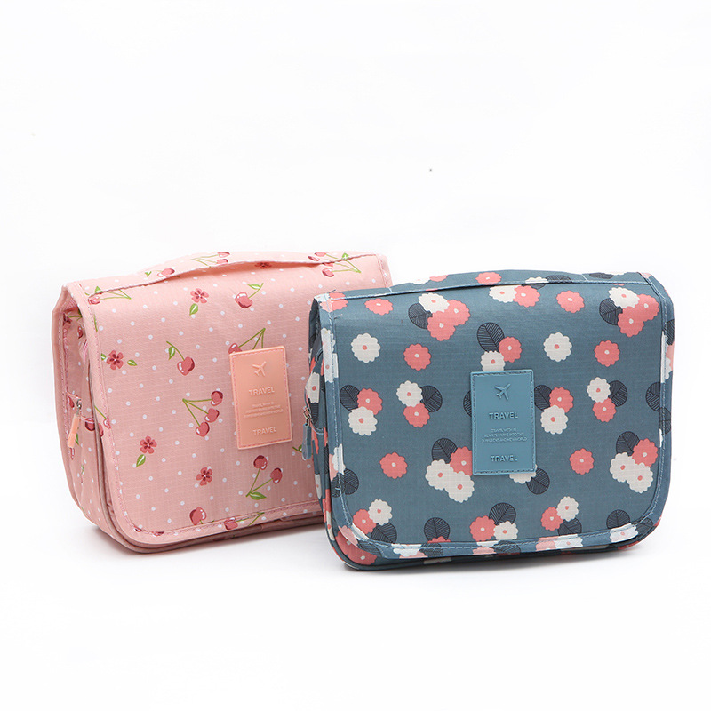 Factory Direct Sales Large-capacity Multi-function Portable Hook Travel Storage Wash Cosmetic Bag Support