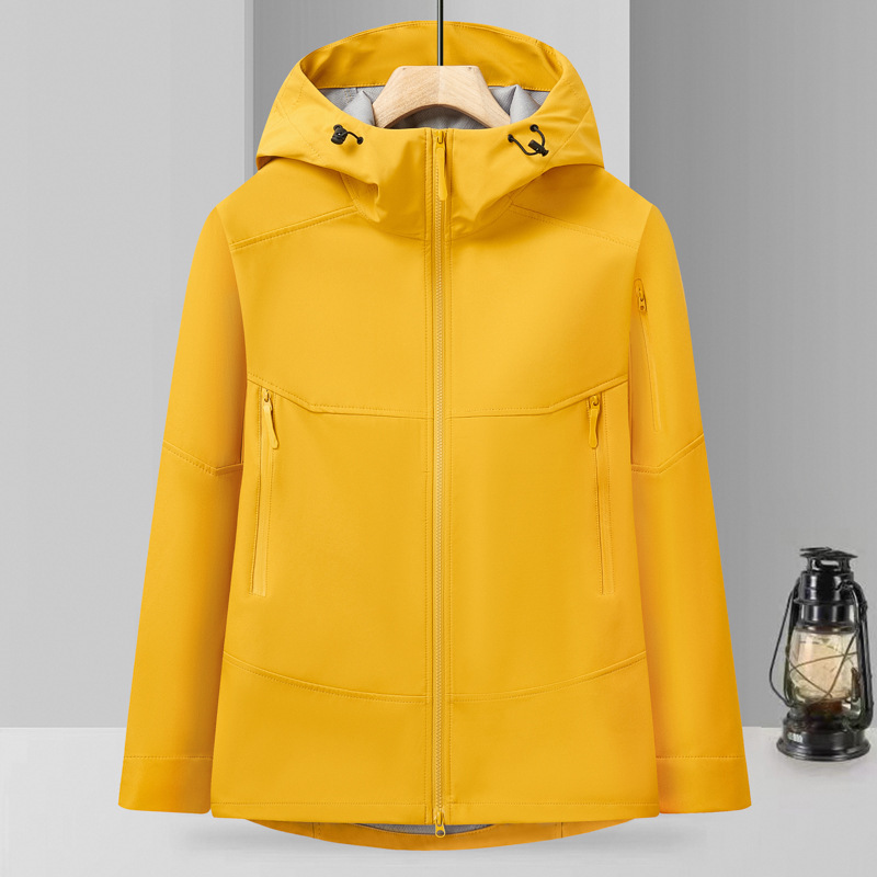 Big Brand Replacement Soft Shell Jacket Men's Work Jacket Autumn Outdoor Windproof and Waterproof Hooded Sports Jacket