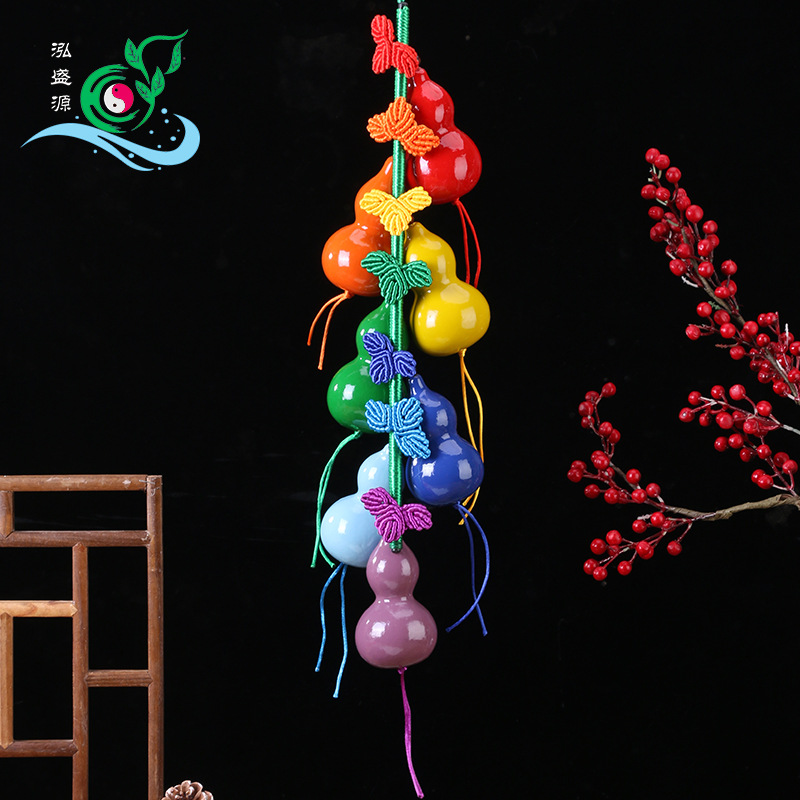 Wholesale Multi-colored Gourd 8-12 cm Craft Gourd Ornament Craft Gift Children's Toy Street Stall Supply