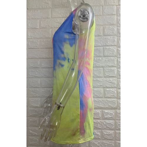 AliExpress eBay Bestseller: New Sleeveless Vibrant Tie-Dye Dress for Europe and the U.S. – Colorful Vest B469