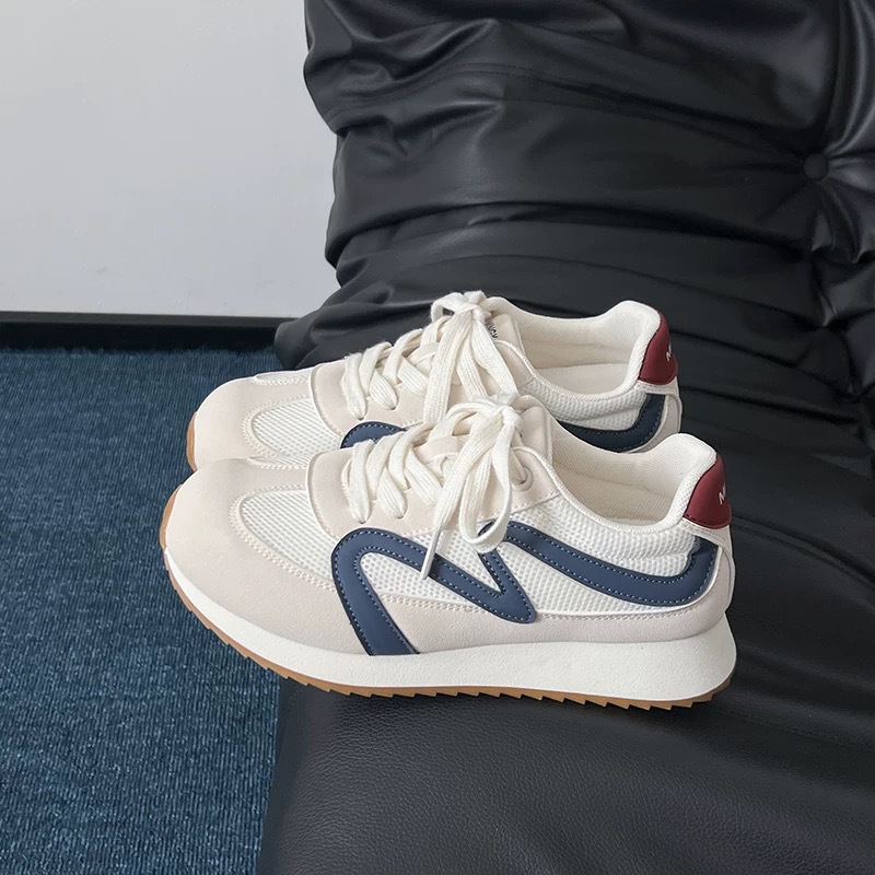 Azul Gump zapatos de entrenamiento de mujer 2025 nuevo tipo de soleas gruesas casuales de malla transpirables zapatos deportivos ligeros de verano y otoño