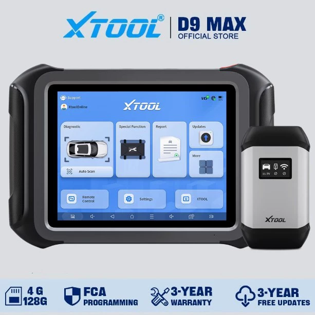 XTOOL D9MAX OBD2 СКАНЕР FCA&DOIP&CANFD J2534 Диагностический инструмент