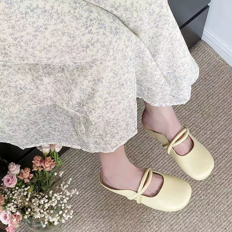 Новый стиль тапочки женский летний крытый тихий домашний дом сеть красный нескользящий 2024 на улице EVA Long Tide Ladies оптом