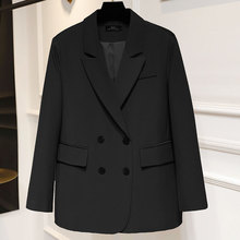胖mm大码职业套装女西装外套黑色工作服大学生面试正装200斤0722
