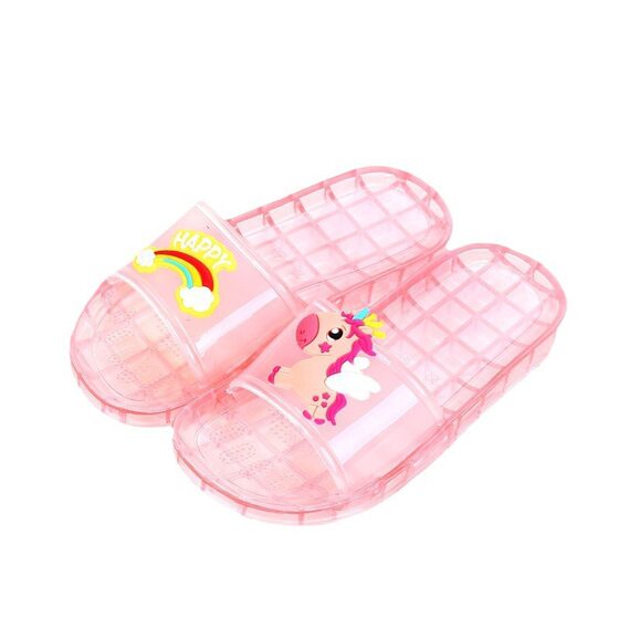 Parent-child Children's Slippers Summer Fashion Cartoon Children's Crystal Transparent Indoor Home Non-slip Deodorant Sandals for Women