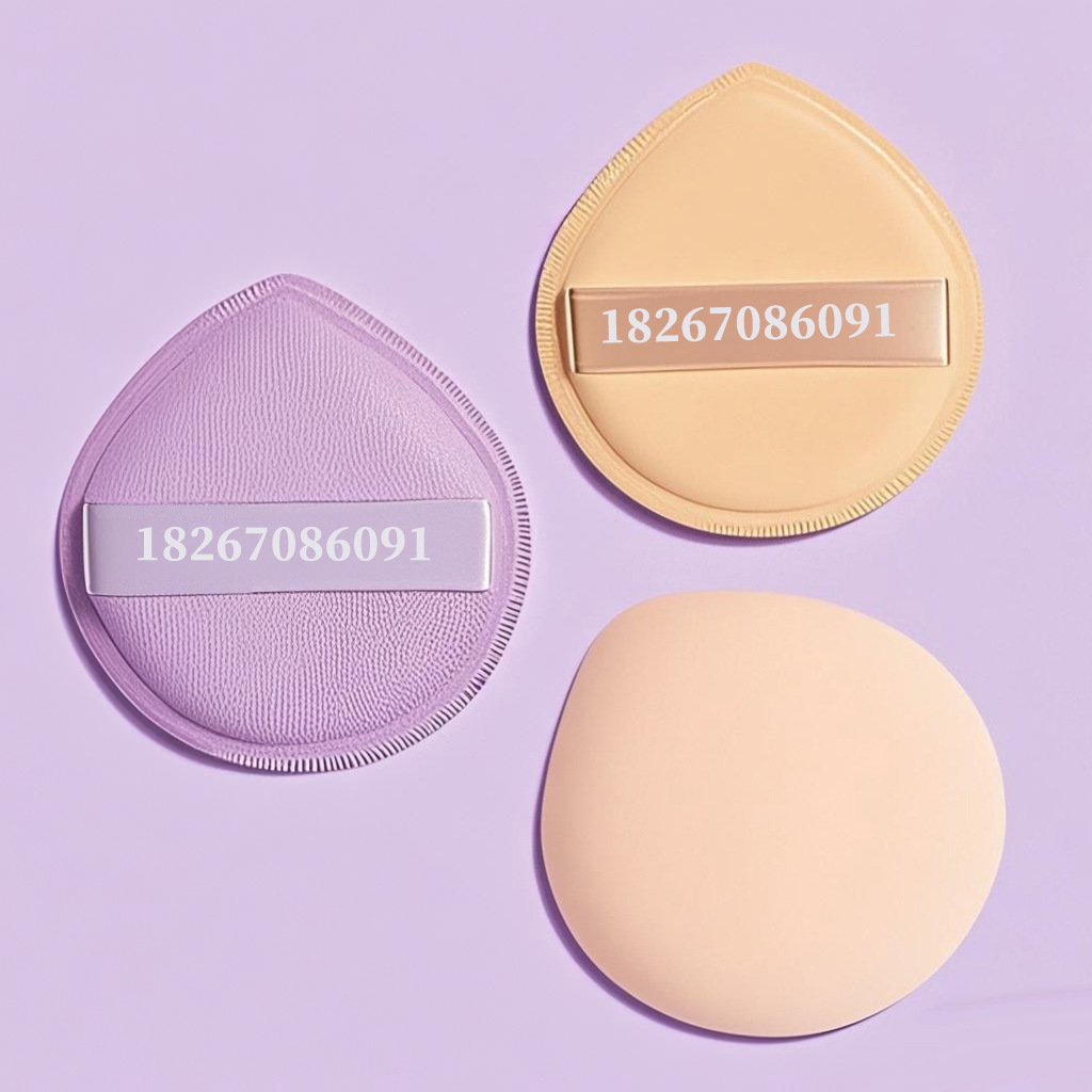 100 puntos cojín de aire polvo puff al por mayor húmedo y seco algodón de azúcar no comer polvo maquillaje esponja traje belleza huevo/polvo puff image 4