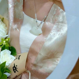 Hetian Jade Suet White Jade Lock Long in Aesthetic Niche High-grade Jade Fine and Moisturizing Ice White