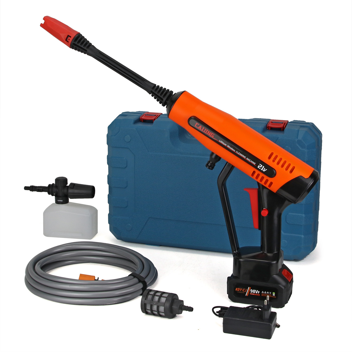 Cross-Border Hot Wireless High-Voltage Lithium Battery Car Washing Machine Brushless High-Power Motor Car Washing Water Gun Vegetable Watering Cleaning Machine