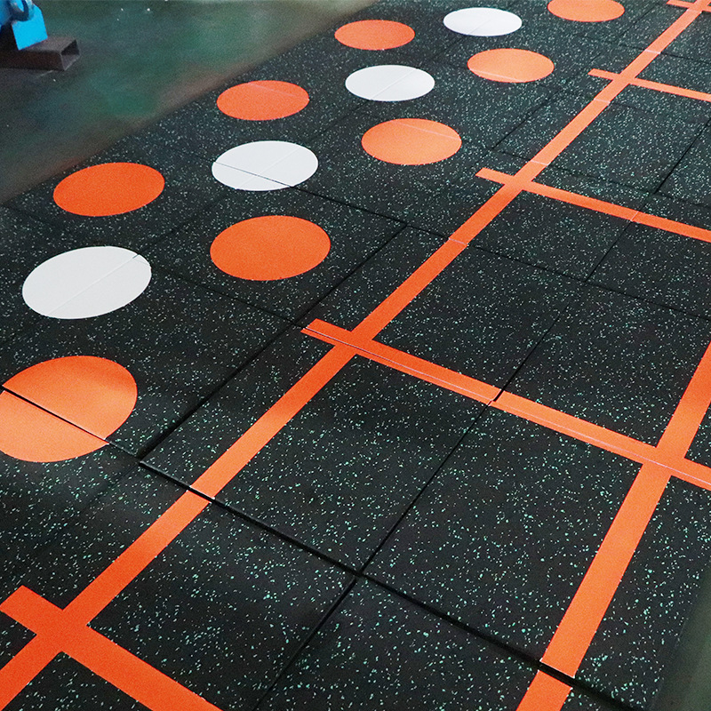 健身房缓冲垫力量区1*1私教地胶器械举重静音垫黑色健身私教地垫