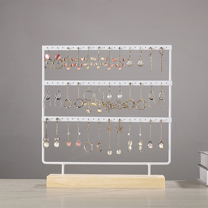 Classic Style Solid Color Iron Jewelry Rack display picture 1