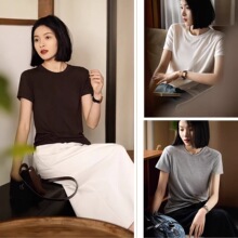 �����¿���������˿Բ�촿ɫ����Ůװ�ٴ�������֯T������С����