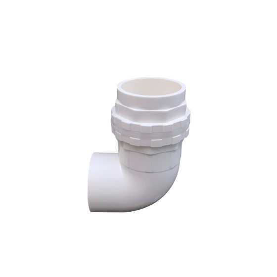 PVC pure black fish tank upper and lower water pipe elbow water supply connector lengthened inner and outer tooth elbow plastic anti-overflow accessories