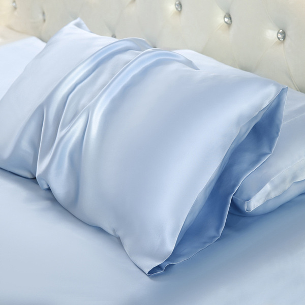Double-sided silk solid color breathable pillowcase
