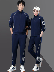 2023秋季新款情侶運動套裝男女寬鬆潮流運動服春秋三件套女士衛衣