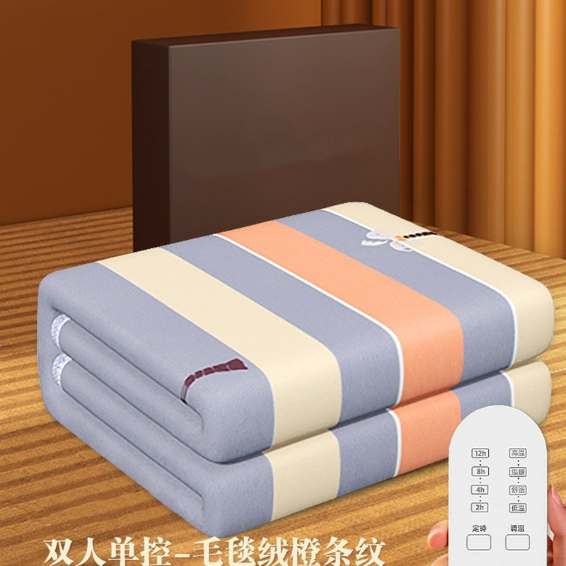 Single electric blanket bedroom Electric heating warm -up blanket Double -control student dormitory Double -controlling student electric blanket 2