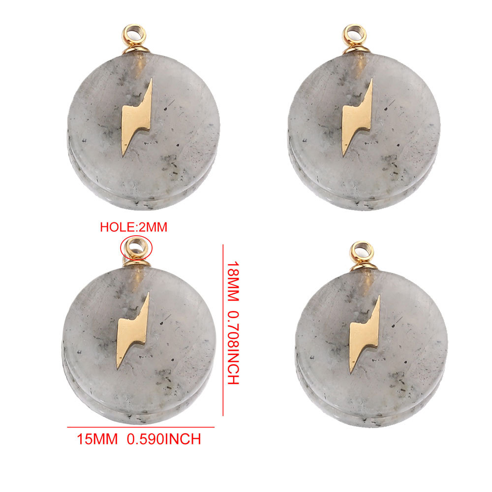 Europa y América Piedra Natural Rosa cristal turquesa Acero inoxidable titanio acero cuadrado pequeño colgante DIY joyería collar Accesorios