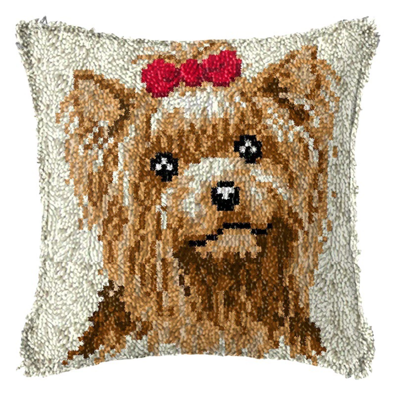 DIY подушка для собак ковер вышивка раздел вышивка подушка ручной работы Автомобильная Подушка Диван Подушка шерсть вышивка подушка материал сумка инструмент