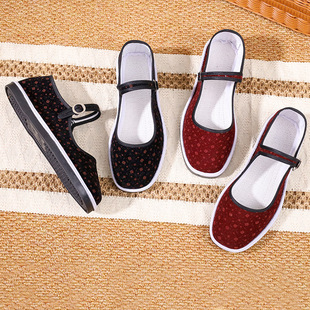 Factory Special Promotion: Old Beijing Handmade Thousand-Layer Women's Shoes Wholesale, Princess Shoes, Shallow Mouth Mother's Shoes, Spring Breathable Cotton Low Heels