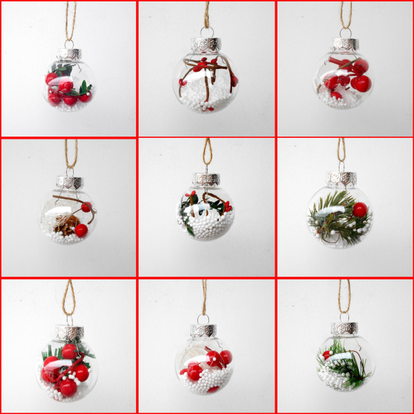 Cross -border hot -selling Christmas decoration built -in snow scene…