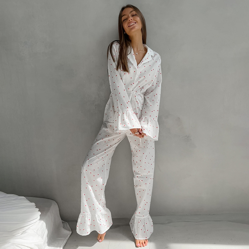 Summer white cotton pijama