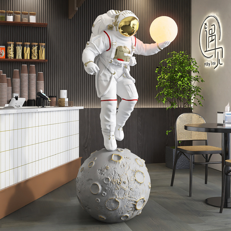 Astronauta lámpara de Pie Grande decoración del hogar tienda exposición salón Spaceman escultura inauguración regalo