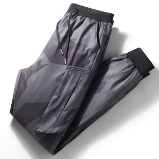 Cross-border 2024 Winter New Down Pants Men's Fashion Brand Handsome Camouflage Casual All-match Loose Thickened Pants