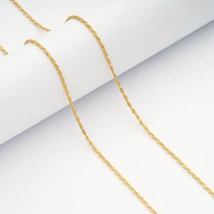 18K Gold Fine Twist Flower Chain Finished Product Is Not Easy to Break. the Necklace Can Be Worn Alone or Stacked. Classic Style Factory Direct Sale