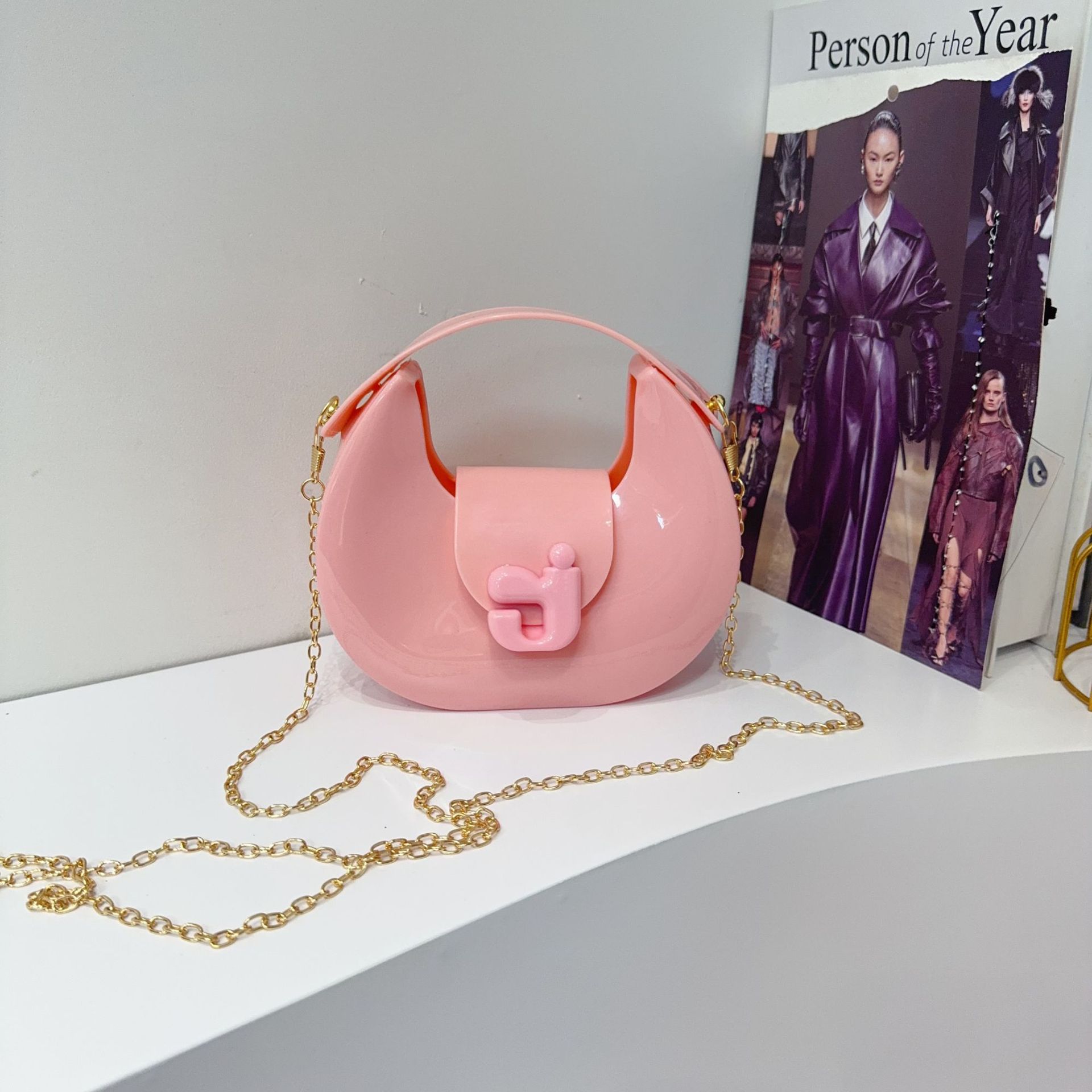 2025 nuevo estilo transfronterizo venta caliente j letra gelatina bolso portátil de un solo hombro diagonal para niños bolso de PVC monedero