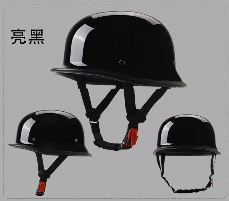 New GB 3C Plus Size Retro Motorcycle Helmet Scoop Helmet German Steel Helmet Private Helmet Motorcycle Cruise Half Helmet