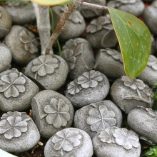新款幸运草树脂铺面石套20园艺盆栽石头多肉铺面庭院鱼缸可用现货