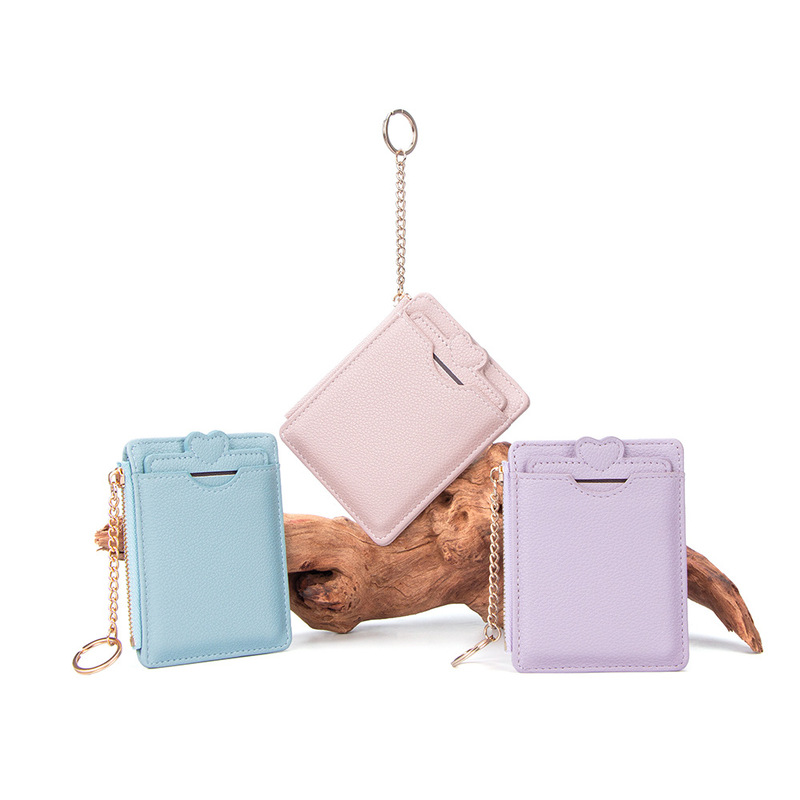 Fresh and Cute Leather Women's Wallet Access Card Credit Card Holder Student Keychain Coin Card Holder Card Case Fresh and Cute Leather Women's Wallet Access Card Credit Card Holder Student Keychain Coin Card Holder Card Case