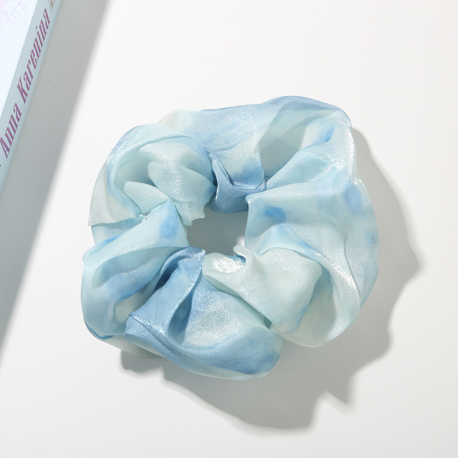 #1 그라데이션 블루 메쉬 머리끈