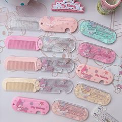 少女可愛小梳子玉桂狗學生隨身摺疊劉海梳子