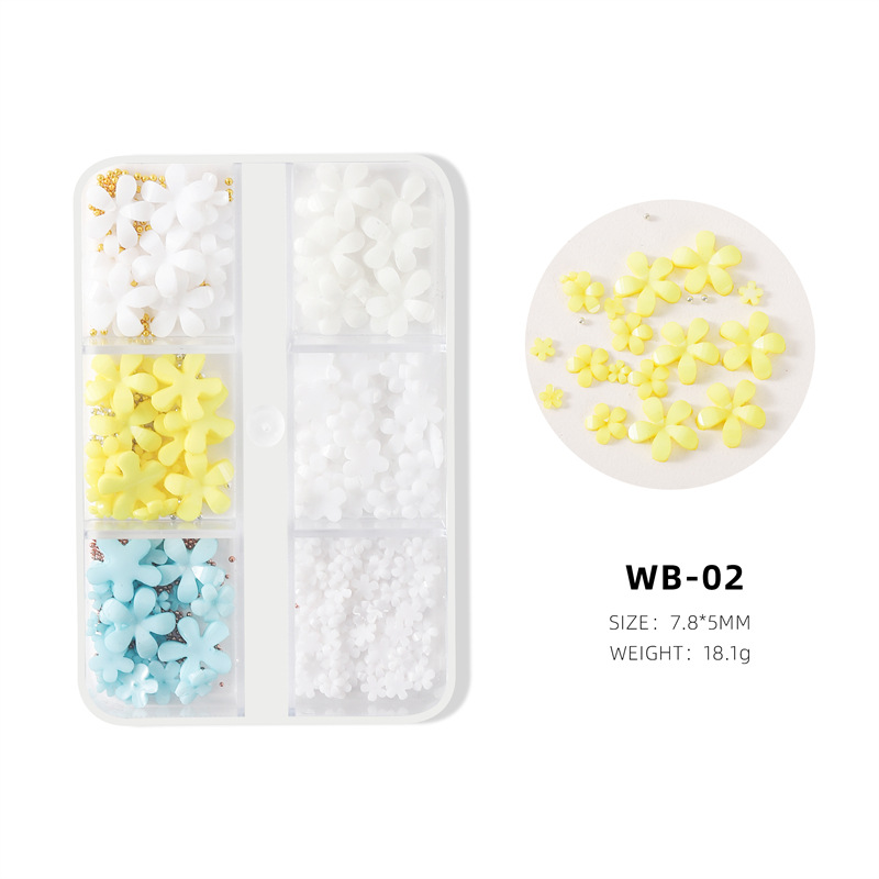 3D tridimensional Camelia resina de cinco pétalos Flor de uñas de joyería Nuevo estilo japonés manicura mixta de cinco pétalos flor de la joyería