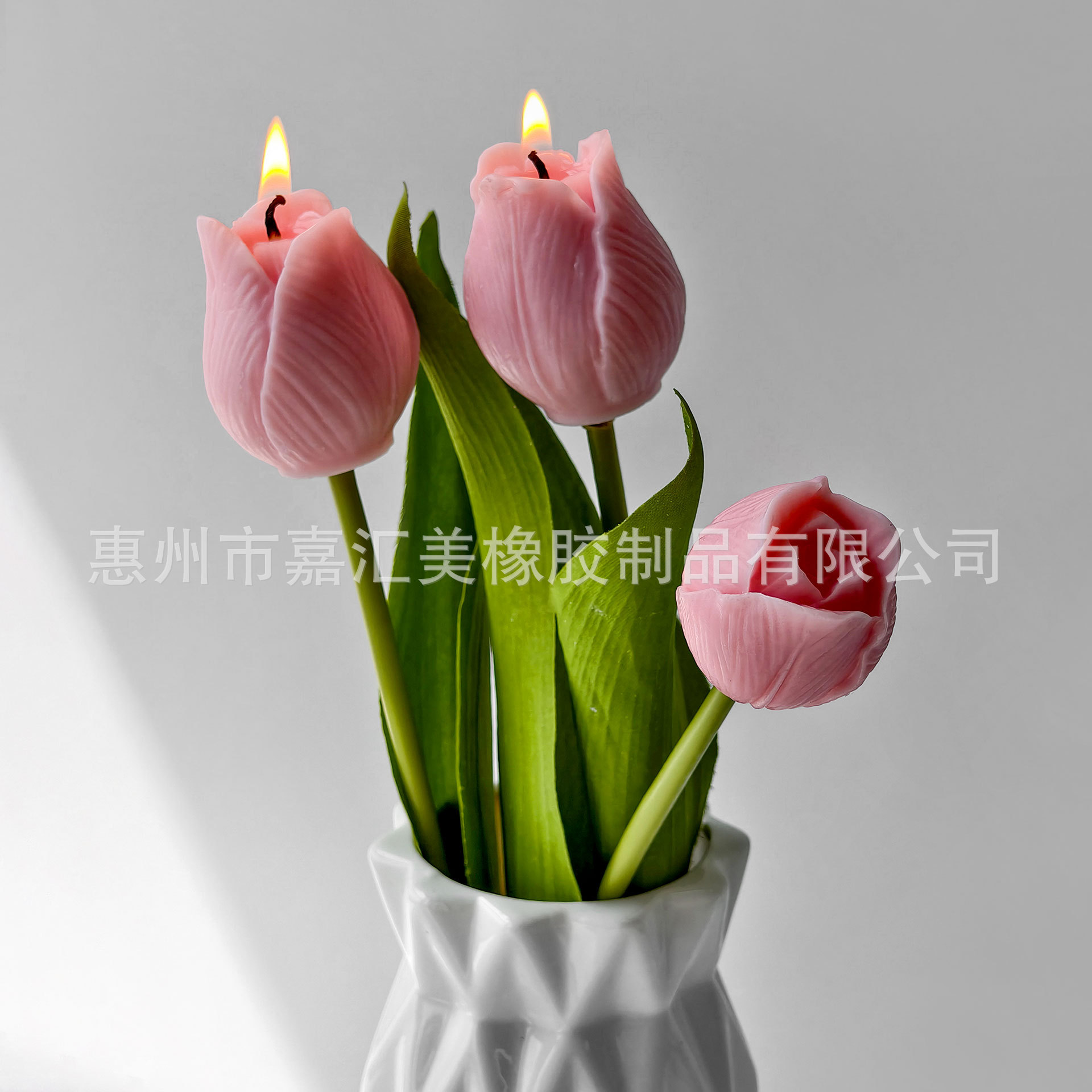 Jiahuimei tridimensional flor ramo vela diy molde de silicona tulipán flor aromaterapia vela hecha a mano jabón abrasivo