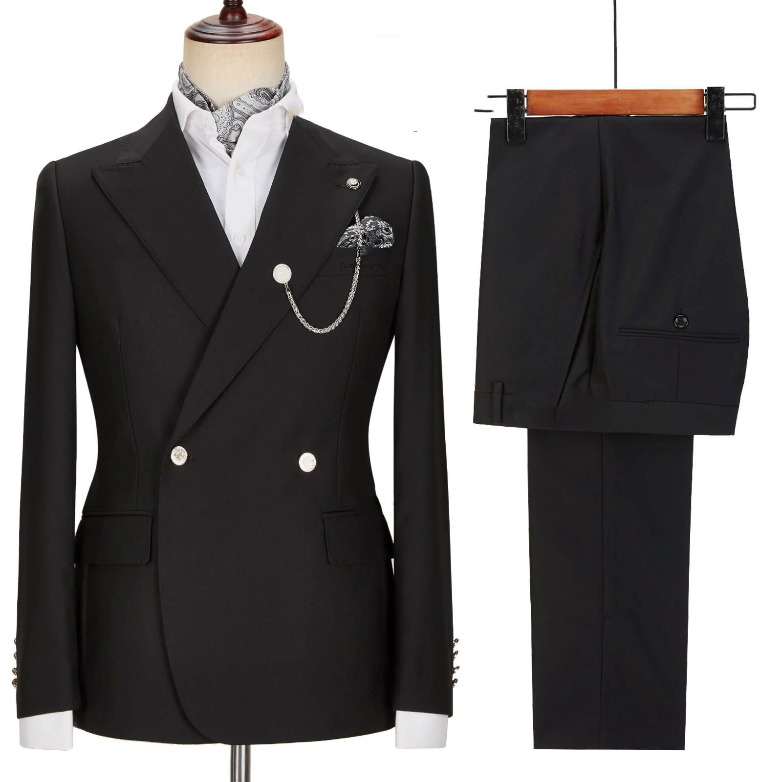 Men's Clothing Two Piece Suit Men's Suit Slim Fit Suit Jacket_voghion.com