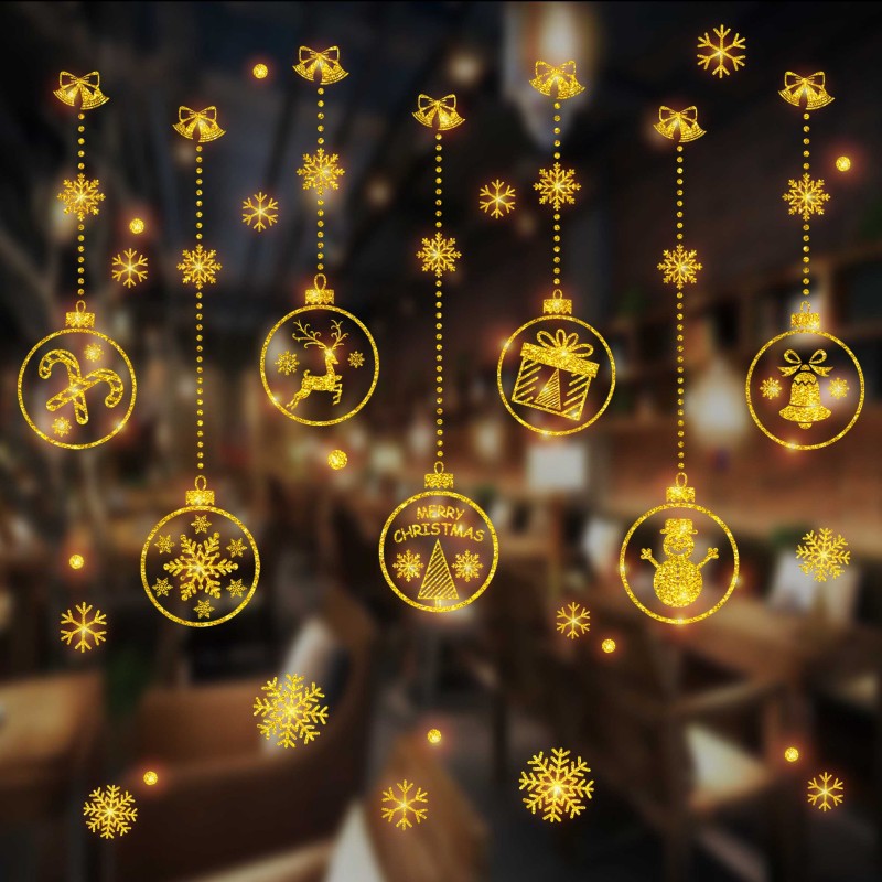 Powder Back Window Sticker Electrostatic Stickers Christmas Stickers Glass Stickers No Trace No ...