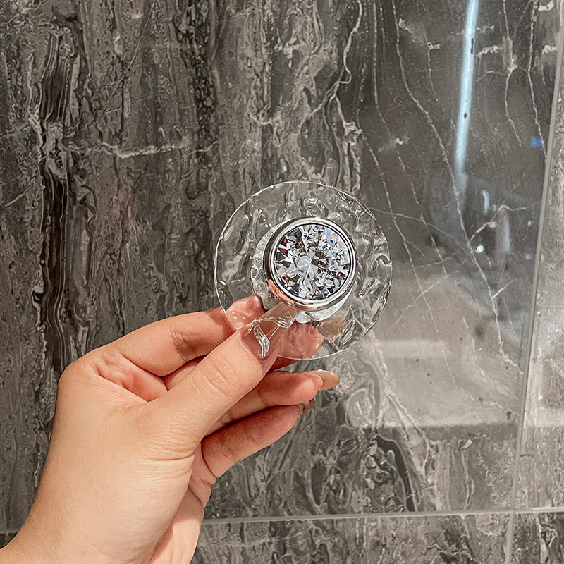 Baño de acrílico gancho ponche-libre puerta colgando ropa gancho collar de almacenamiento pared colgante pared baño pegajoso gancho