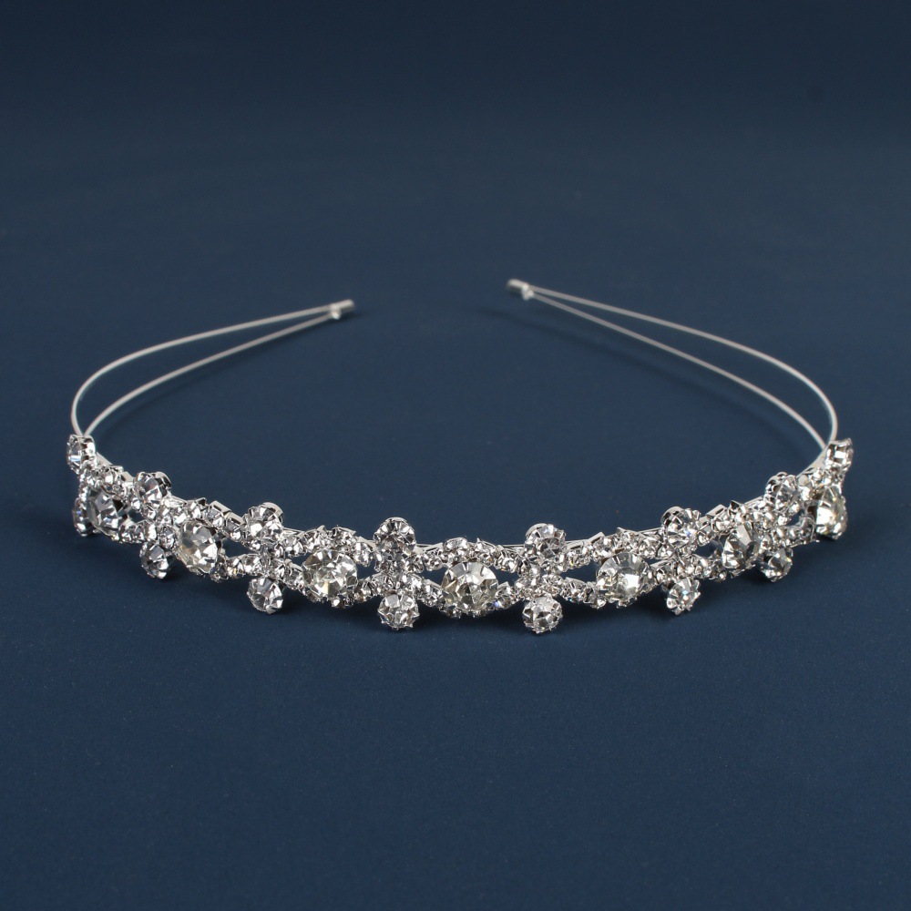 Comercio exterior transfronterizo coreano nupcial forma simple foto tocado perla rhinestone dulce diadema de diamante japonés y coreano diadema