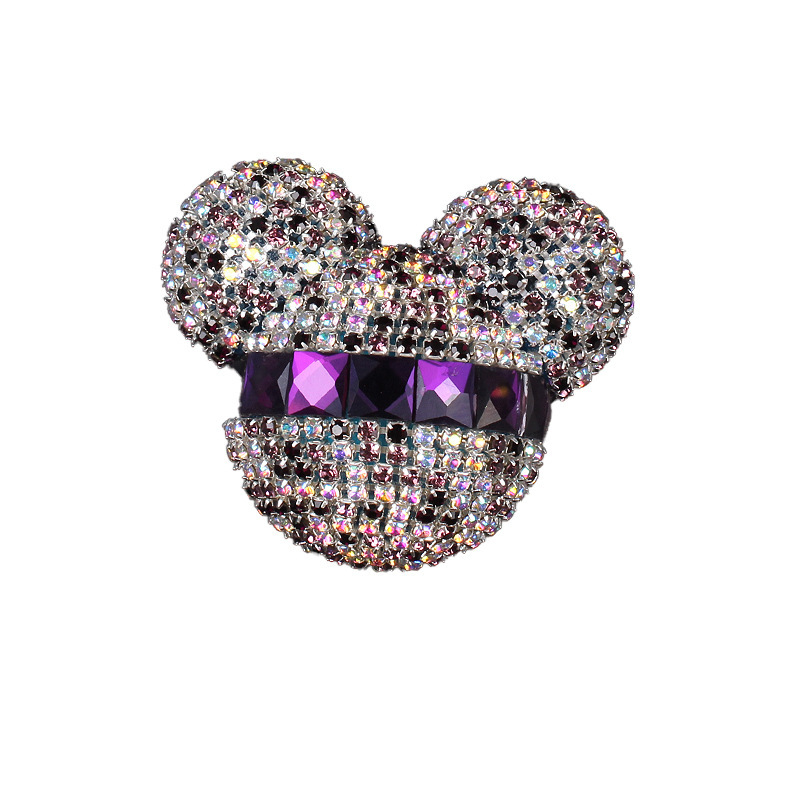 Diamante transfronterizo Mickey Head Salida de aire para automóvil Clip de fragancias Perfume para automóvil Aire acondicionado Perfume para automóvil Interior de diamantes de imitación