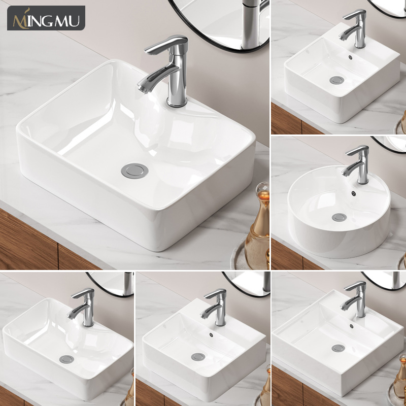 Cerámica en la mesa lavabo artístico lavabo lavabo único lavabo lavabo balcón lujoso simple ingeniería de lavabo doméstico