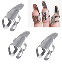 不锈钢食指拨片 食指套单拨片 指弹吉他贝斯拨片3片/单片金色银色